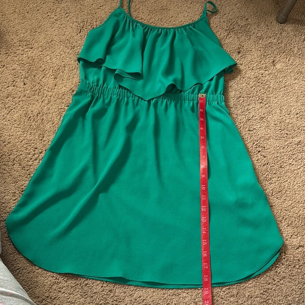 AEO Green Ruffled Mini Sundress - Picture 3 of 7